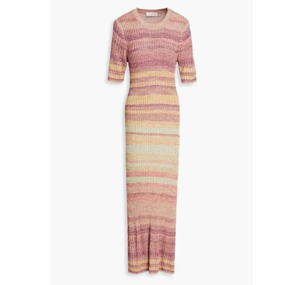 Zimmermann Spacedye Ribbed-Knit Maxi Dress